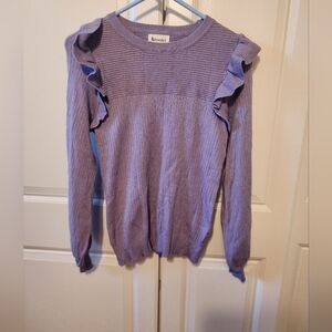 &Merci Lavender Ruffle Sweater